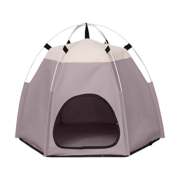 Grey Gray Hexagon Pet Tent For Outdoor Camping Portable Folding Cat Dog House Waterproof Tear Resistant Pet Bed