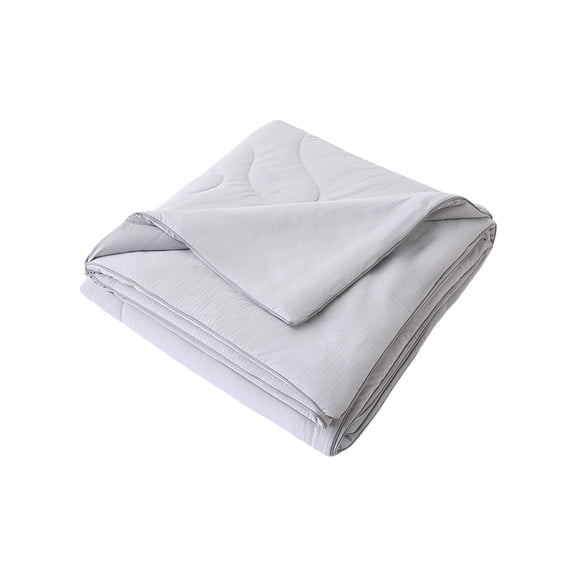 Grey Gray Lightweight Ice Silk Cooling Summer Comforter Quilt Breathable Thin Bedspread For Hot Sleepers