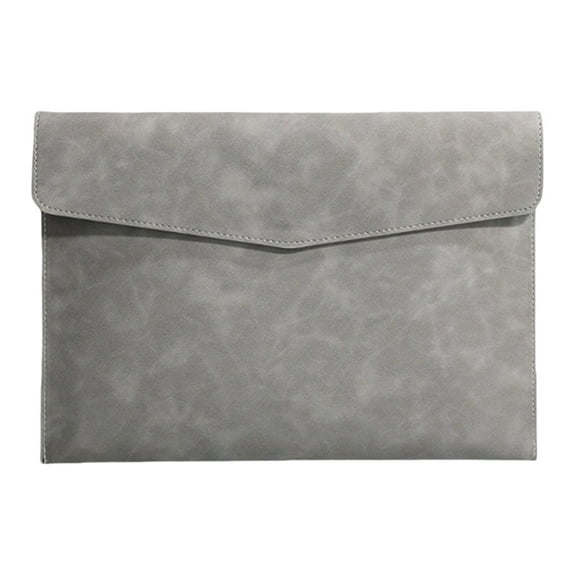 Grey Gray Magnetic Seal Document Folder A4 Leather File Organizer Business Portfolio Case Office Supplies Pu Material Professional Organization #70Gzj