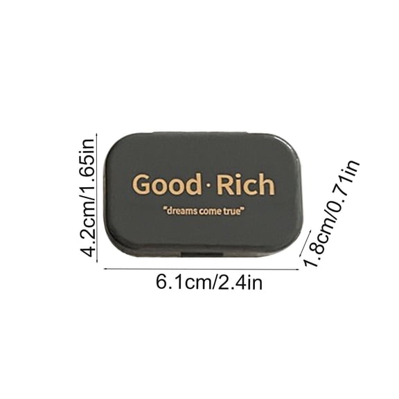 Grey Gray Portable Contact Lens Storage Box With Two Lens Cups Built-In Tweezers Slot Plastic Travel
