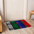 Grey Green Blue Red Tartan Plaid Check Pattern Bath Rugs Absorbent Non