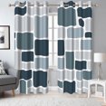 thumbnail image 1 of Grey Green Geometric Blackout Window Curtains for Living Room,Thermal Insulated Curtains,52x84 Inch,Set of 2, 1 of 6