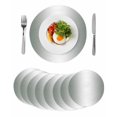 thumbnail image 1 of Grey Green Orange Ombre Round 15 Inch Placemats Set of 8, Modern Gradient Abstract Art HeatResistant Non Slip Place Mats for Dining Table, Wipeable Braided Kitchen Table Mats for Housewarming, 1 of 9