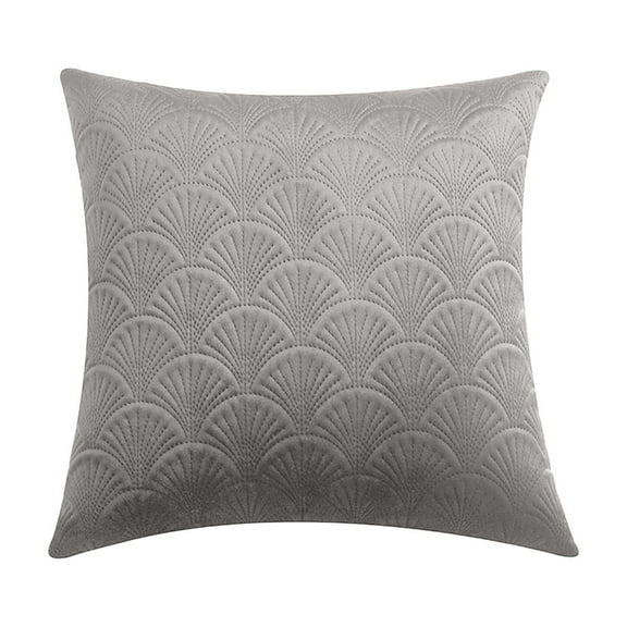 Grey Grey Velvet Embossed Pillow Double Sided Different Pattern Cushion Cover Nylon Spandex Material 50X50Cm