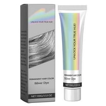 Grey Hair Dye,Hair Dye Silver Grey And Smoky,Silver Hair Dye,Silver Hair Color,Metallic Hair Dye,Silver Hair Dye Permanent,Silver Hair Dye For Dark Hair(Grey 100g/3.53oz)Clearance from Biweutydys