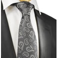 thumbnail image 1 of Grey Hand Made Classic Paisley Men's Ties, 1 of 2
