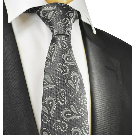 Grey Hand Made Classic Paisley Men's Ties
