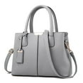 thumbnail image 1 of ENTSASMO Handbag for Women Grey Ladies Purse Satchel Shoulder Tote Leather Women's Crossbody Handbags, 1 of 6