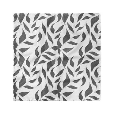 Grey Head Scarf, Leaves on Vines Nature, Head Wrap, 3 Sizes, by Ambesonne