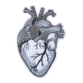 thumbnail image 1 of Grey Heart Embroidery Patch, 1 of 1
