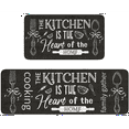 thumbnail image 1 of Grey Farmhouse Chef Kitchen Rugs and Mats Set of 2, 17"x47"+17"x30" Non-Slip Machine Washable Runner Rugs for Kitchen Floor, Soft Kitchen Mat Set for Home,Laundry Room,Chef Pattern, 1 of 7