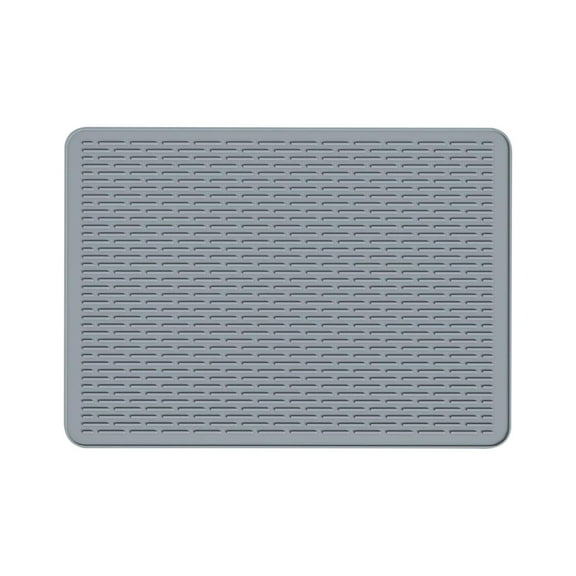 Grey Heat Resistant Silicone Stove Cover Mat And Countertop Protector For Kitchen With Non Slip Surface Works As Drying Mat And Splash Guard Size 1Pc