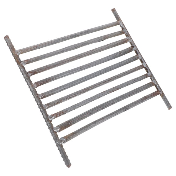 Grey Heavy Duty Fireplace Rack Grate Made with Steel Bars for Fire Pit and Wood Stove Use