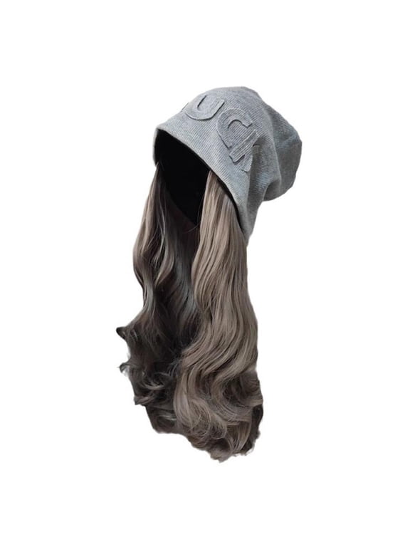 Grey High Temperature Silk Baseball Cap Wig for Women, Adjustable Hat with Natural Hair, Casual Daily Wear for Concerts Parties Weddings, No Bangs, Any Skin Tone