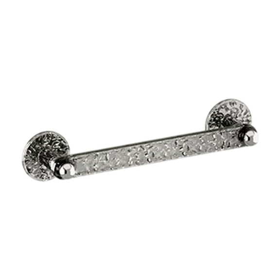 Grey No Hole Wall Mounted Towel Rack With Double Rods, Strong Adhesive, Plastic Material For Bathroom, Kitchen And Wardrobe Organization, 19.69X2.68X2.36In 0.26Lb