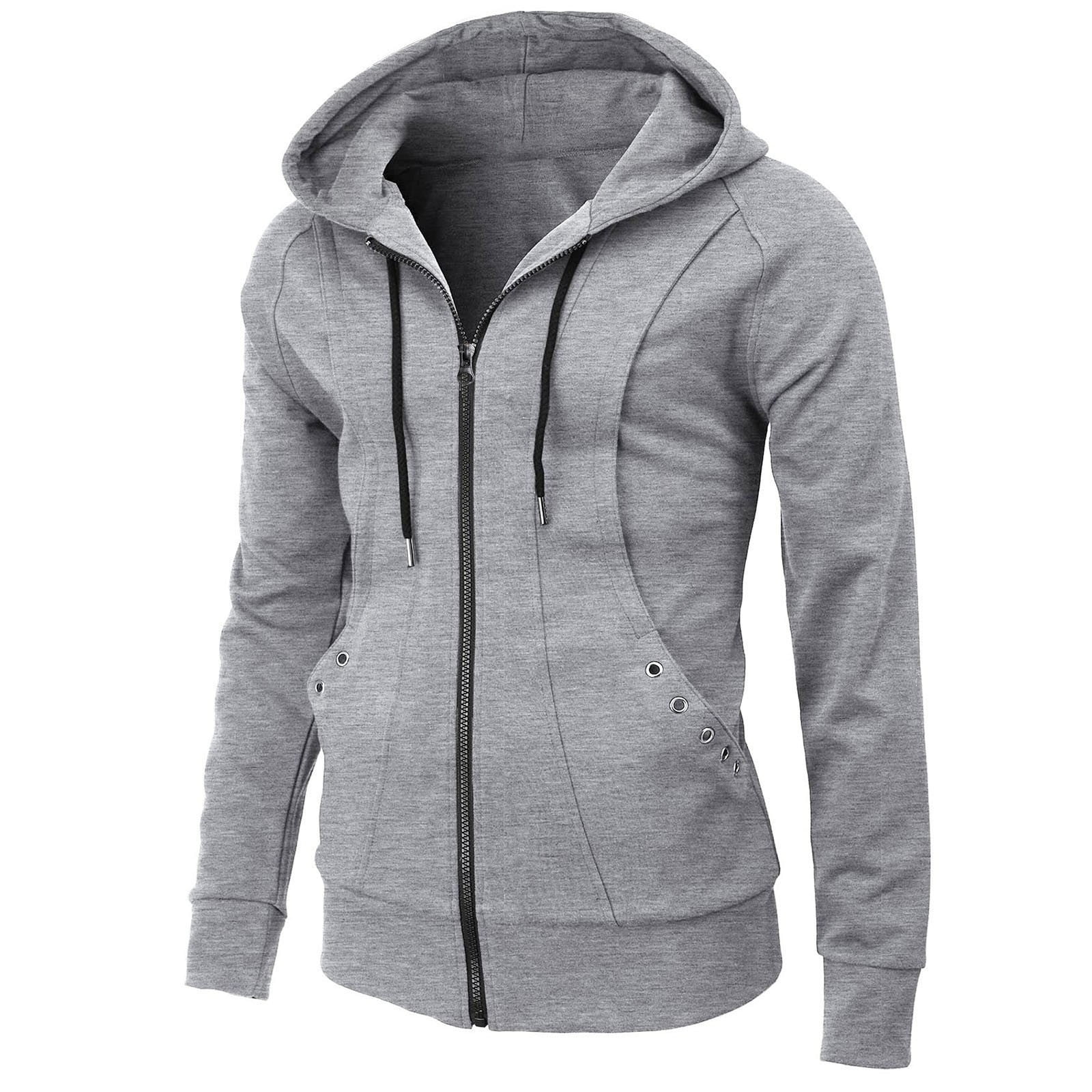 Grey Hoodies For Men Mens Autumn Winter Casual Fashion Sweatshirts Multiple  Designs Zip Jacket Hoodie