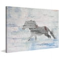 thumbnail image 1 of "Grey Horse Trot 2" Painting Print on Wrapped Canvas, 1 of 7