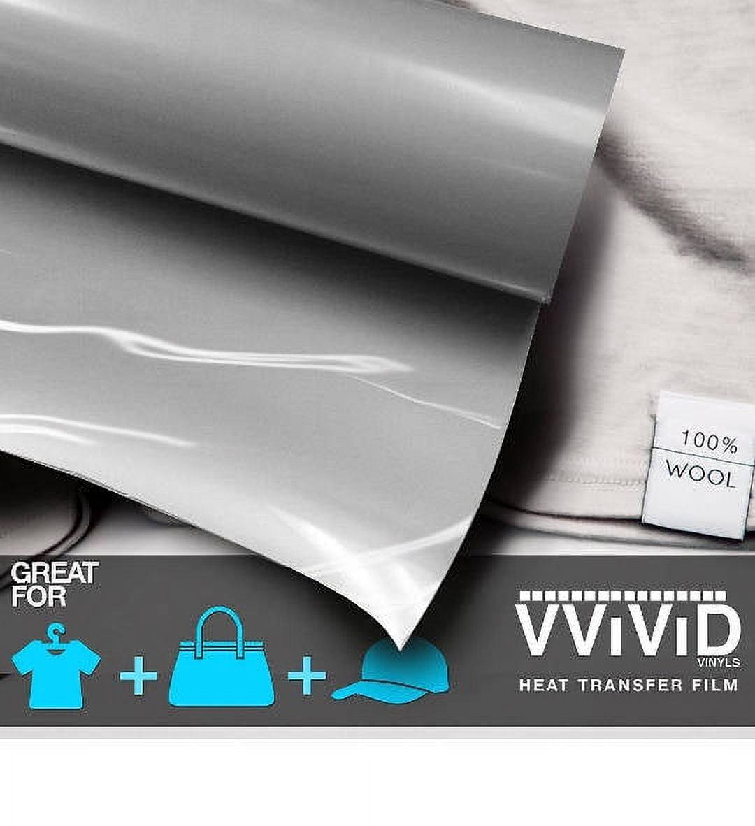 Silver High Reflective Heat Transfer Cutting Vinyl 20 x 1yard Iron-on film  HTV