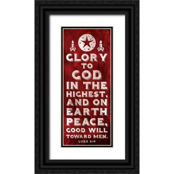 Grey, Jace 10x18 Black Ornate Wood Framed with Double Matting Museum Art Print Titled - Glory To God