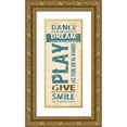 thumbnail image 1 of Grey, Jace 10x18 Gold Ornate Wood Framed with Double Matting Museum Art Print Titled - Typography 4, 1 of 4