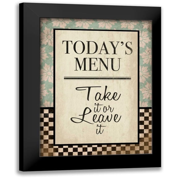 Grey, Jace 11x14 Black Modern Framed Museum Art Print Titled - Kitchen Todays Menu