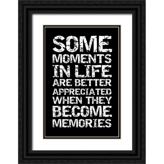 Grey, Jace 11x14 Black Ornate Wood Framed with Double Matting Museum Art Print Titled - Memories Clean