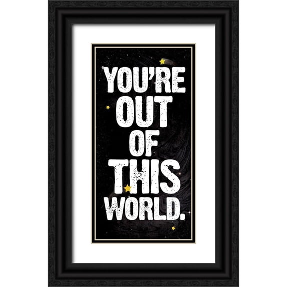 Grey, Jace 11x18 Black Ornate Wood Framed with Double Matting Museum Art Print Titled - Out Of This World Space