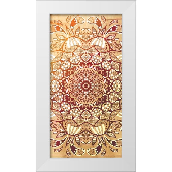 Grey, Jace 11x18 White Modern Wood Framed Museum Art Print Titled - Wooden Sea Mandala