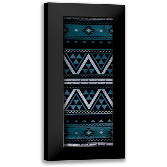 Grey, Jace 11x24 Black Modern Framed Museum Art Print Titled - Aztec Panel 2