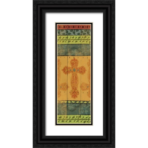 Grey, Jace 11x24 Black Ornate Wood Framed with Double Matting Museum Art Print Titled - Spanish cross