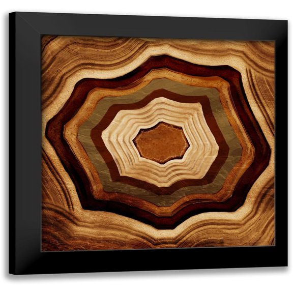 Grey, Jace 12x12 Black Modern Framed Museum Art Print Titled - Agate Rings
