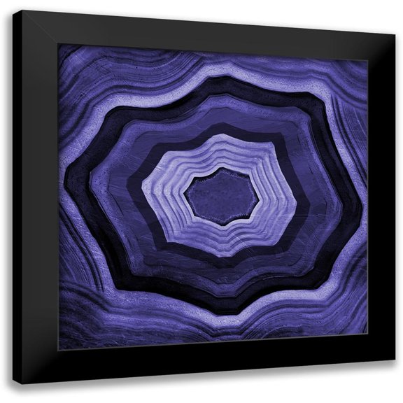 Grey, Jace 12x12 Black Modern Framed Museum Art Print Titled - Agate rings Purple