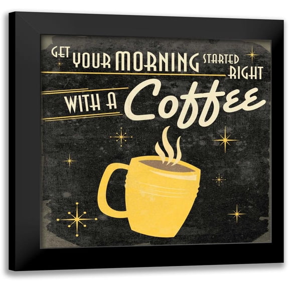 Grey, Jace 12x12 Black Modern Framed Museum Art Print Titled - Coffee