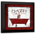 thumbnail image 1 of Grey, Jace 12x12 Black Modern Framed Museum Art Print Titled - Crimson Bath Time, 1 of 5
