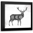 thumbnail image 1 of Grey, Jace 12x12 Black Modern Framed Museum Art Print Titled - Deer Patterns, 1 of 5