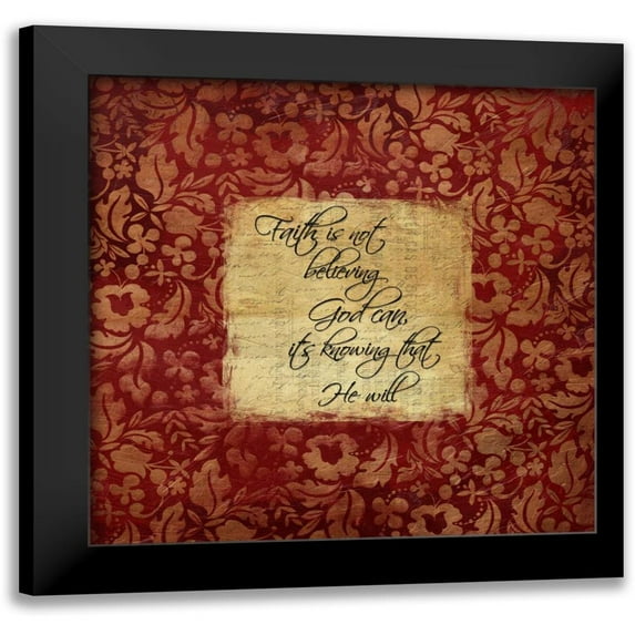 Grey, Jace 12x12 Black Modern Framed Museum Art Print Titled - Faith