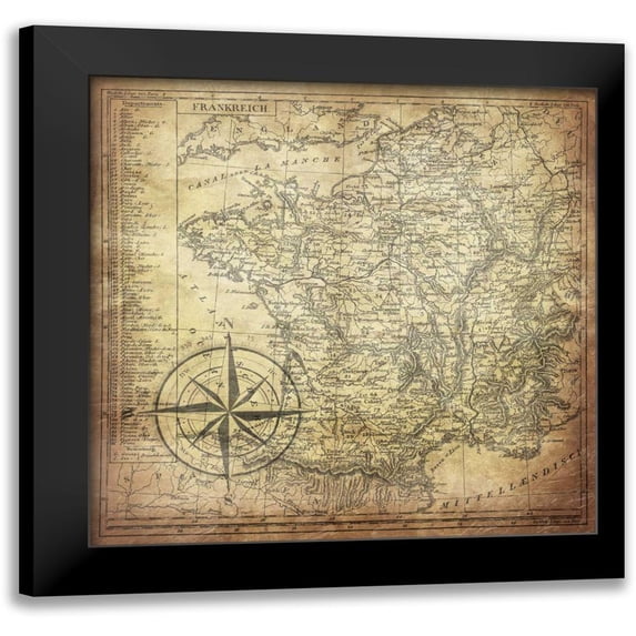 Grey, Jace 12x12 Black Modern Framed Museum Art Print Titled - Frankreich