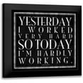 thumbnail image 1 of Grey, Jace 12x12 Black Modern Framed Museum Art Print Titled - Hardly working, 1 of 5