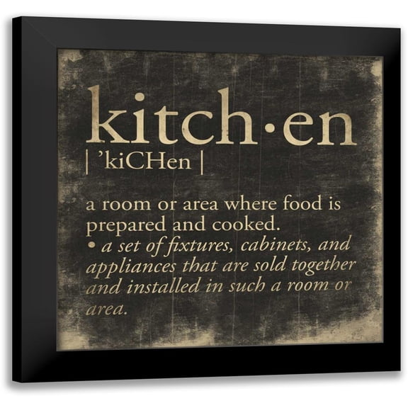 Grey, Jace 12x12 Black Modern Framed Museum Art Print Titled - Kitchen Definition