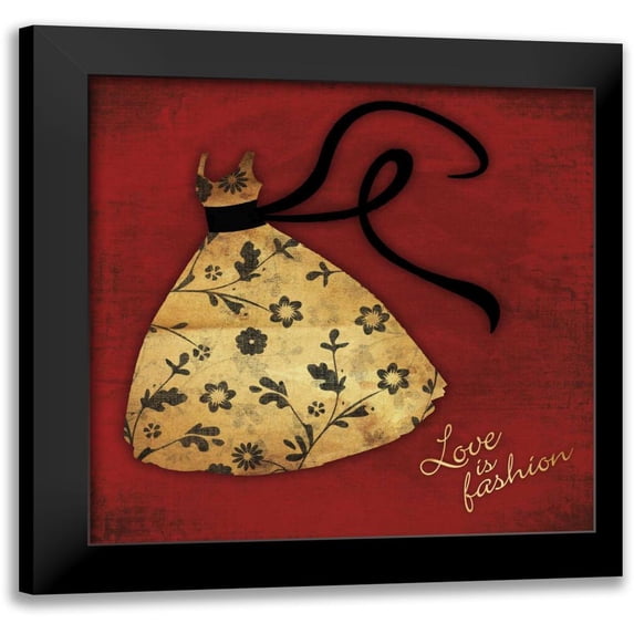 Grey, Jace 12x12 Black Modern Framed Museum Art Print Titled - Love Is Fashion