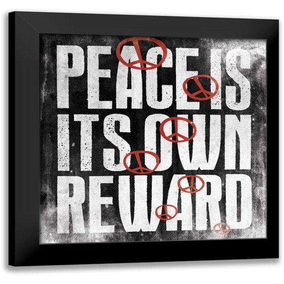 Grey, Jace 12x12 Black Modern Framed Museum Art Print Titled - Peace 1