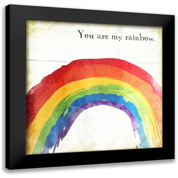 Grey, Jace 12x12 Black Modern Framed Museum Art Print Titled - Rainbow