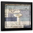 thumbnail image 1 of Grey, Jace 12x12 Black Modern Framed Museum Art Print Titled - Rejuvenating Wooden Bath, 1 of 5