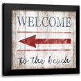 thumbnail image 1 of Grey, Jace 12x12 Black Modern Framed Museum Art Print Titled - Welcome, 1 of 5