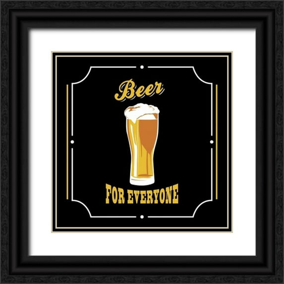 Grey, Jace 12x12 Black Ornate Wood Framed with Double Matting Museum Art Print Titled - Beer 2