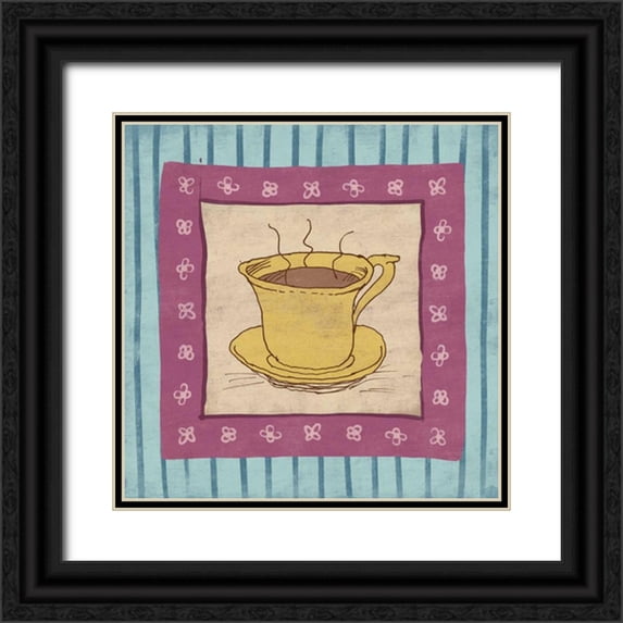 Grey, Jace 12x12 Black Ornate Wood Framed with Double Matting Museum Art Print Titled - Coffe 2