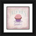 thumbnail image 1 of Grey, Jace 12x12 Black Ornate Wood Framed with Double Matting Museum Art Print Titled - Cupcakes 2, 1 of 4