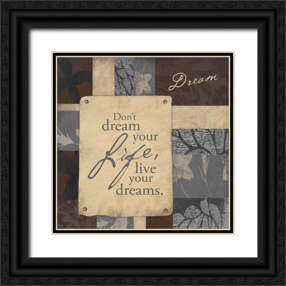 Grey, Jace 12x12 Black Ornate Wood Framed with Double Matting Museum Art Print Titled - Dream