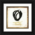 thumbnail image 1 of Grey, Jace 12x12 Black Ornate Wood Framed with Double Matting Museum Art Print Titled - Gold Abstract, 1 of 4