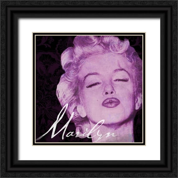 Grey, Jace 12x12 Black Ornate Wood Framed with Double Matting Museum Art Print Titled - Marilyn 1